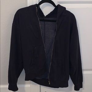 Navy zip up - Brandy Melville